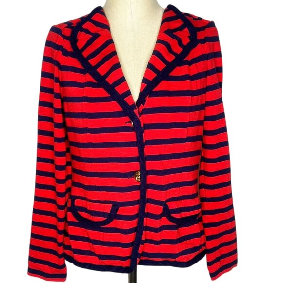 CAbi Red and Navy Striped Blazer - Picture 2 of 5